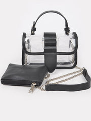 Clear Duo Pouch Clutch