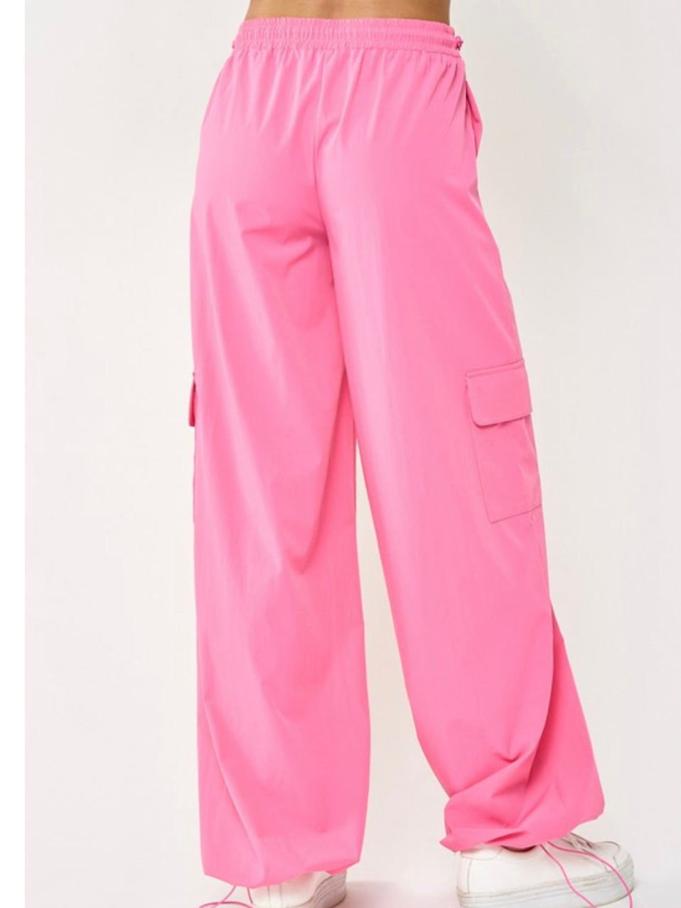 Bubble Gum Pink Nylon Jogger