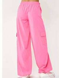 Bubble Gum Pink Nylon Jogger