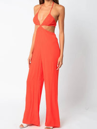 Delicate Halter Cutout Jumpsuit