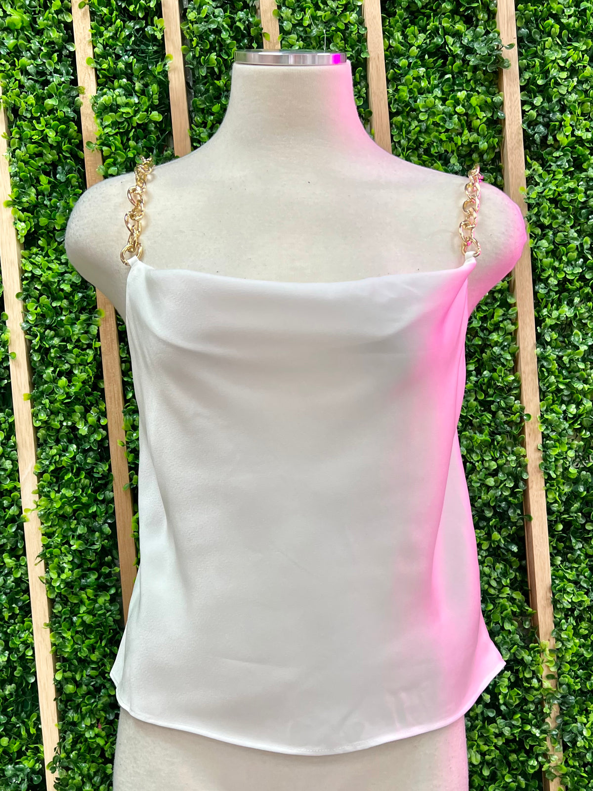 Chain Strap Satin Cami