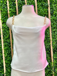 Chain Strap Satin Cami