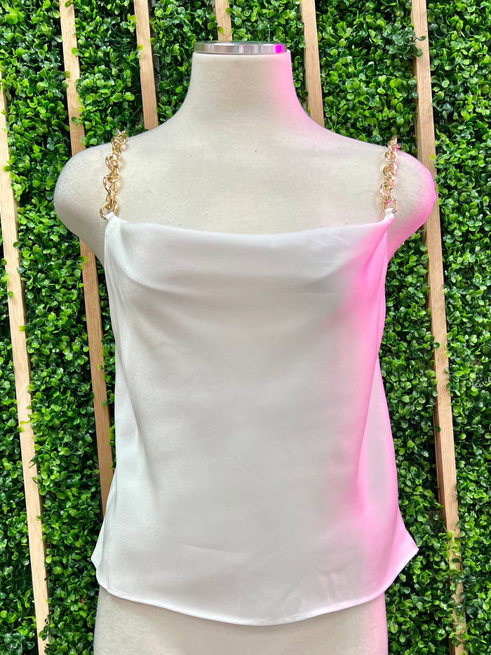 Chain Strap Satin Cami