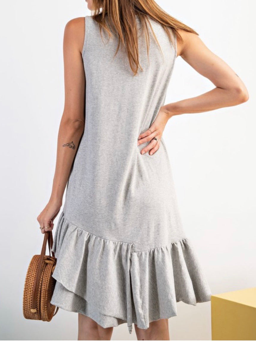 Tiered Sleeveless Midi Dress