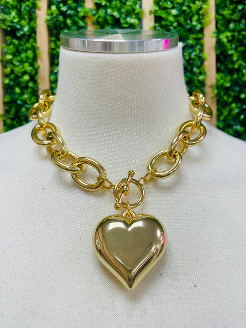 Exquisite KJL Heart Toggle Necklace