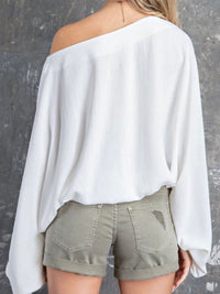 Boat Neck Off Shoulder Top