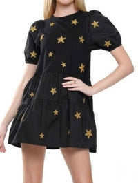 Gold Star Short Dress