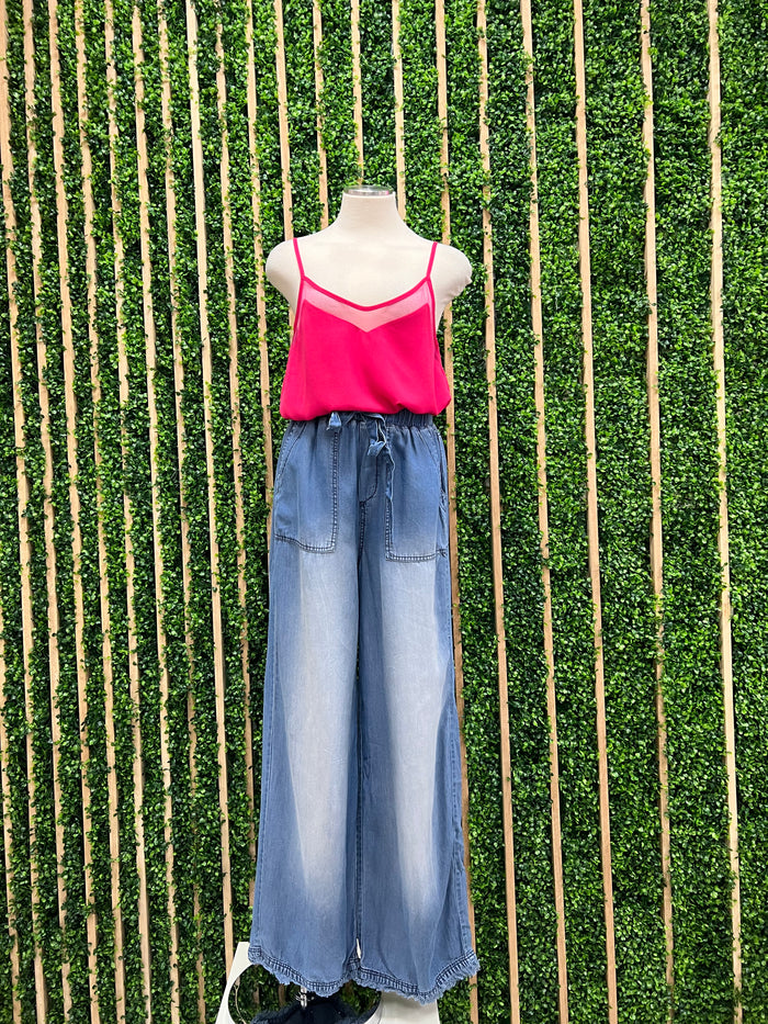 Chambray Paperbag Pants