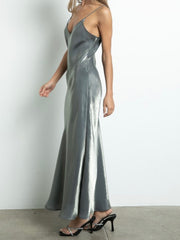 Silver iridescent Slip Dress