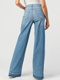 Blue Wide Leg Denim Palazzo