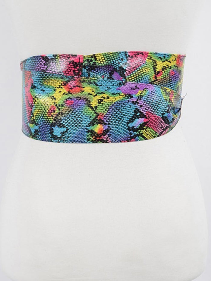 Multi Print Snake Wrap Belt