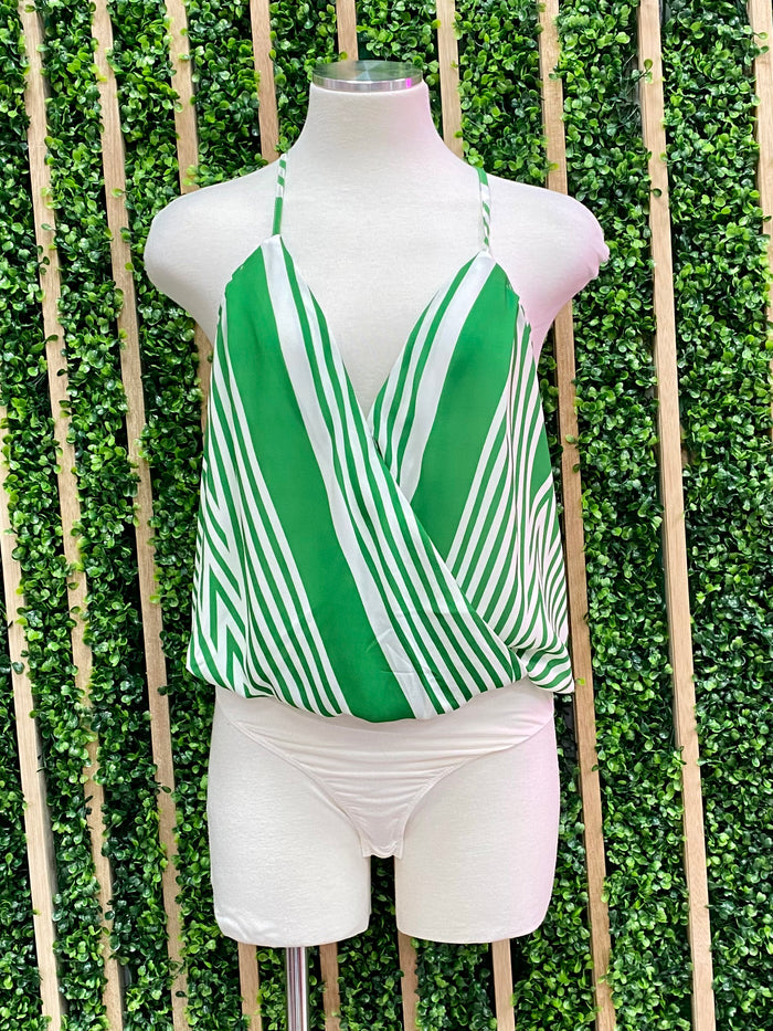 Green Stripe Bodysuit