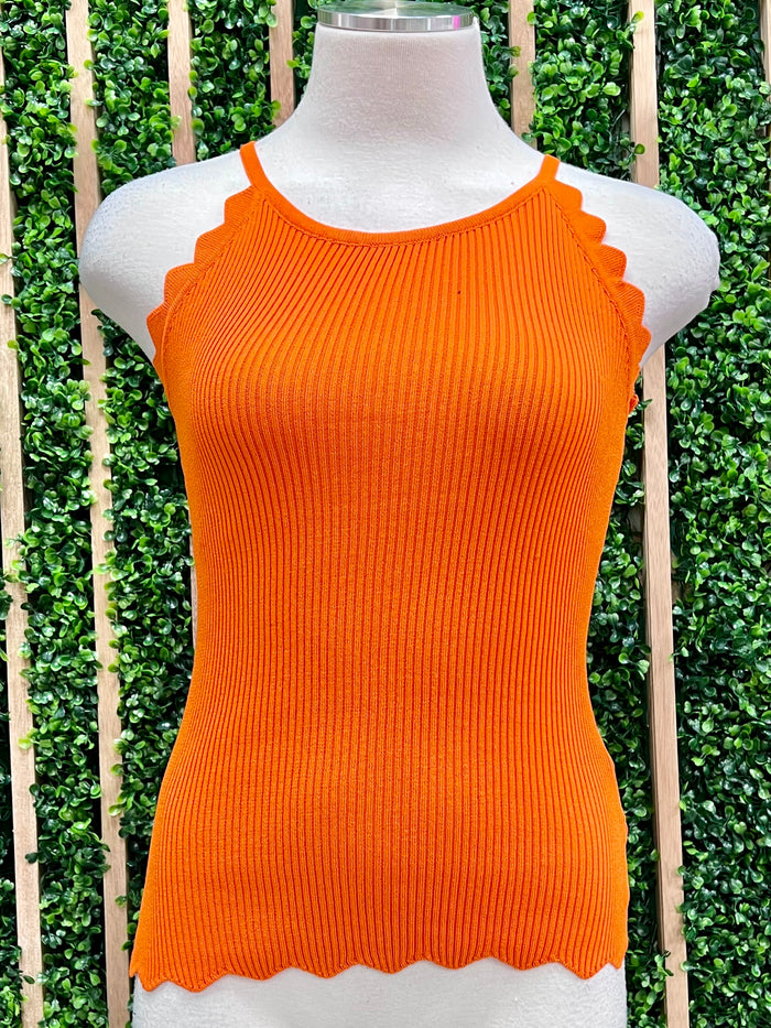 Delicate Scalloped Basic Top