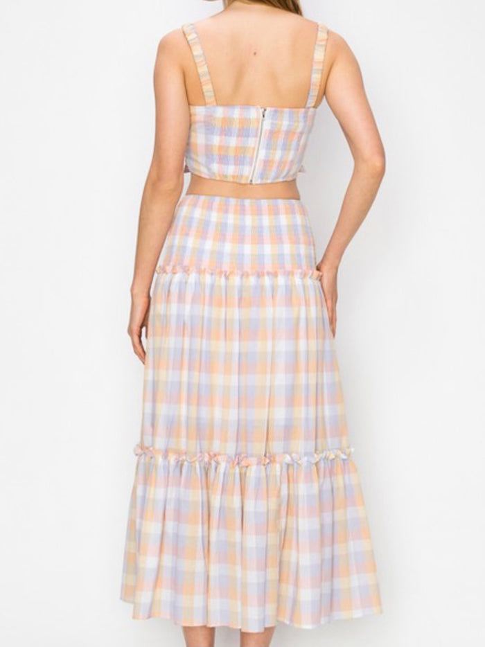 Pastel Gingham Crop Top