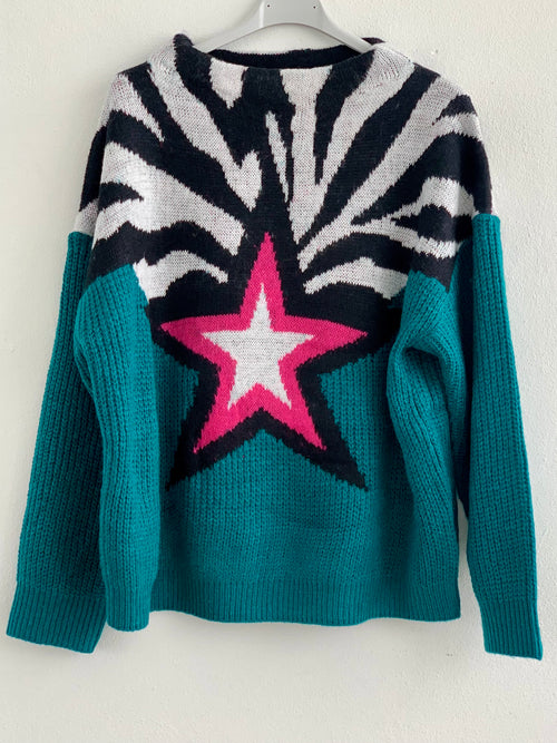 Zebra Star Sweater