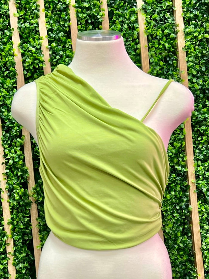 Ruched One Shoulder Basic