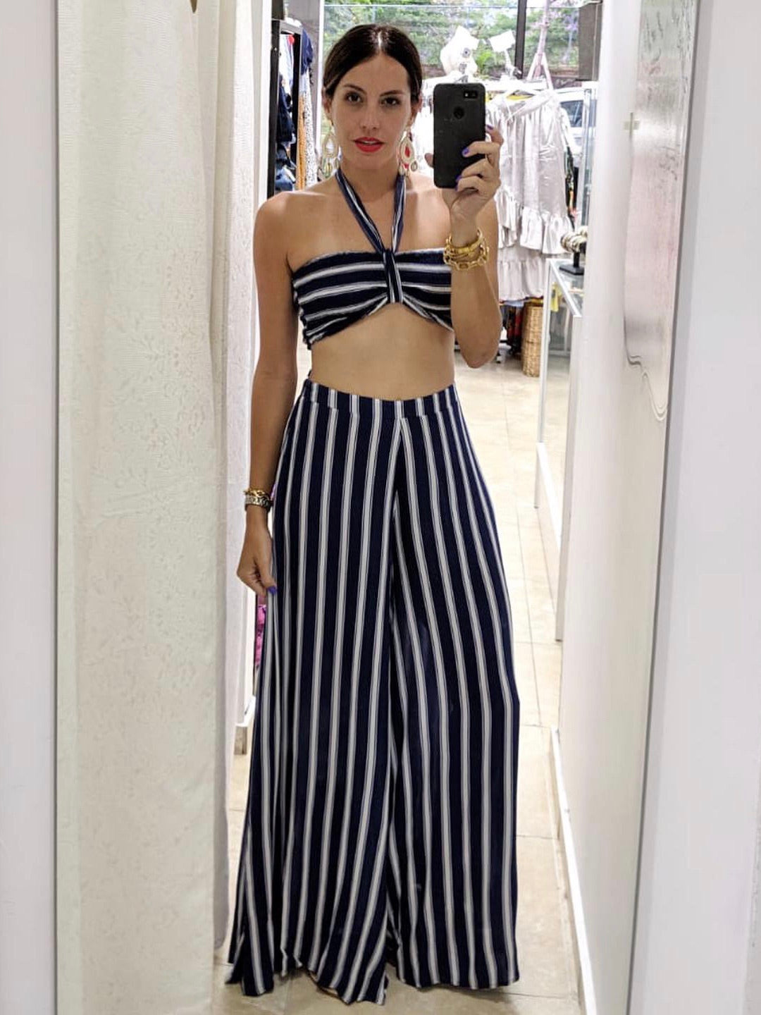 Striped Summer Palazzo Set