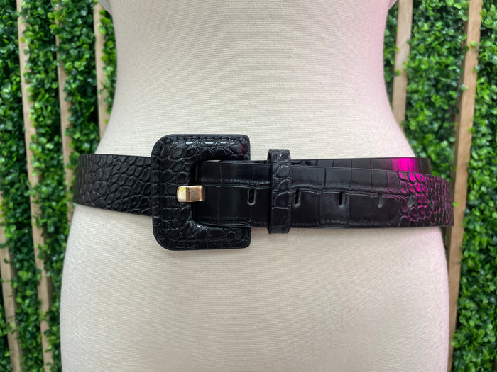 Faux Croc Belt