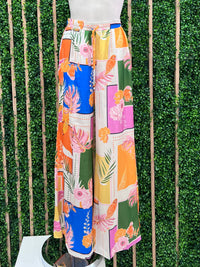 Orange Tropical Pant