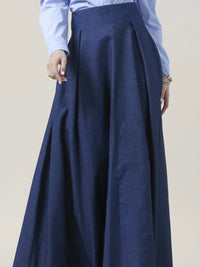 Denim High Waist Maxi Skirt