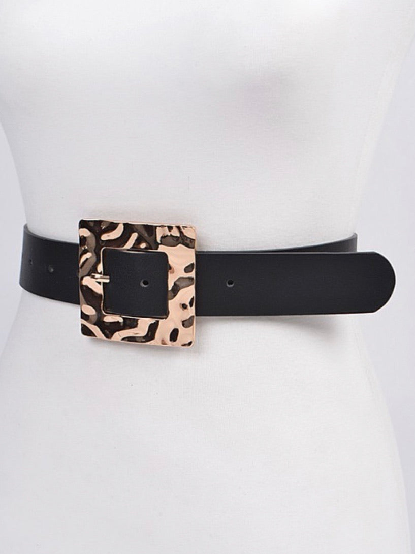 Rectangle Glossy Hammered Belt