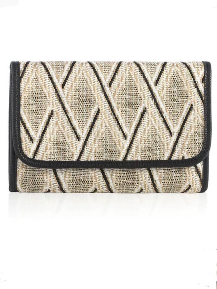 Black Natural Weaved Clutch