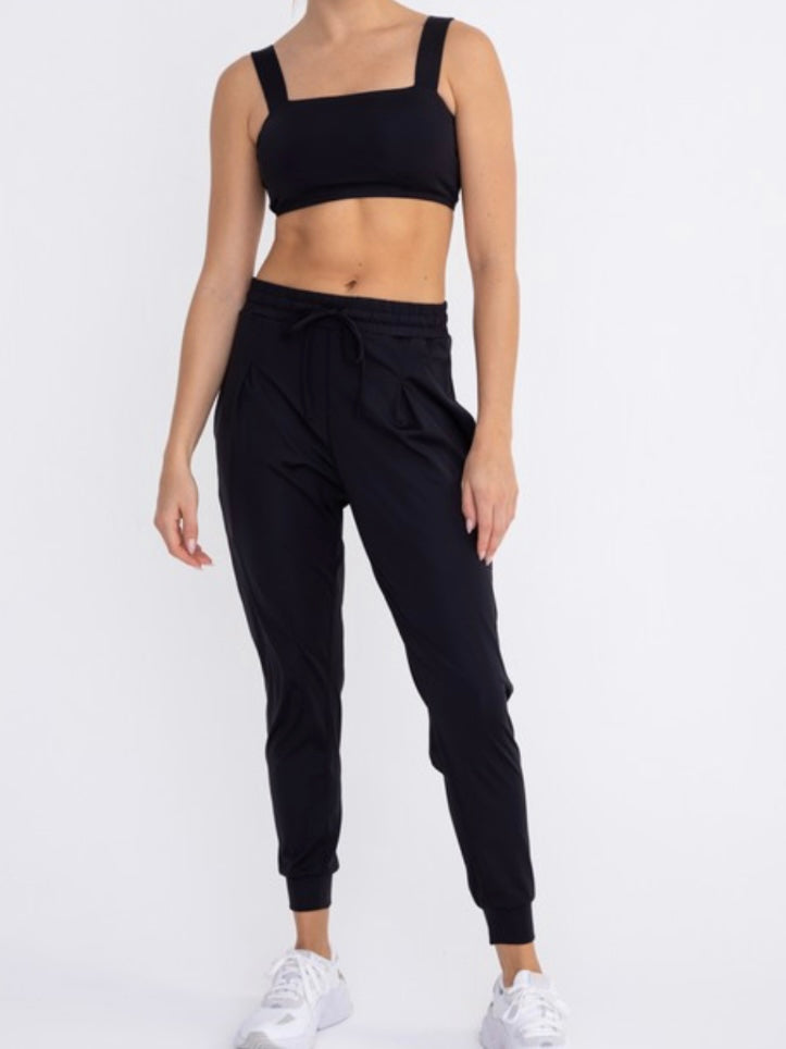 Black Pleated Jogger