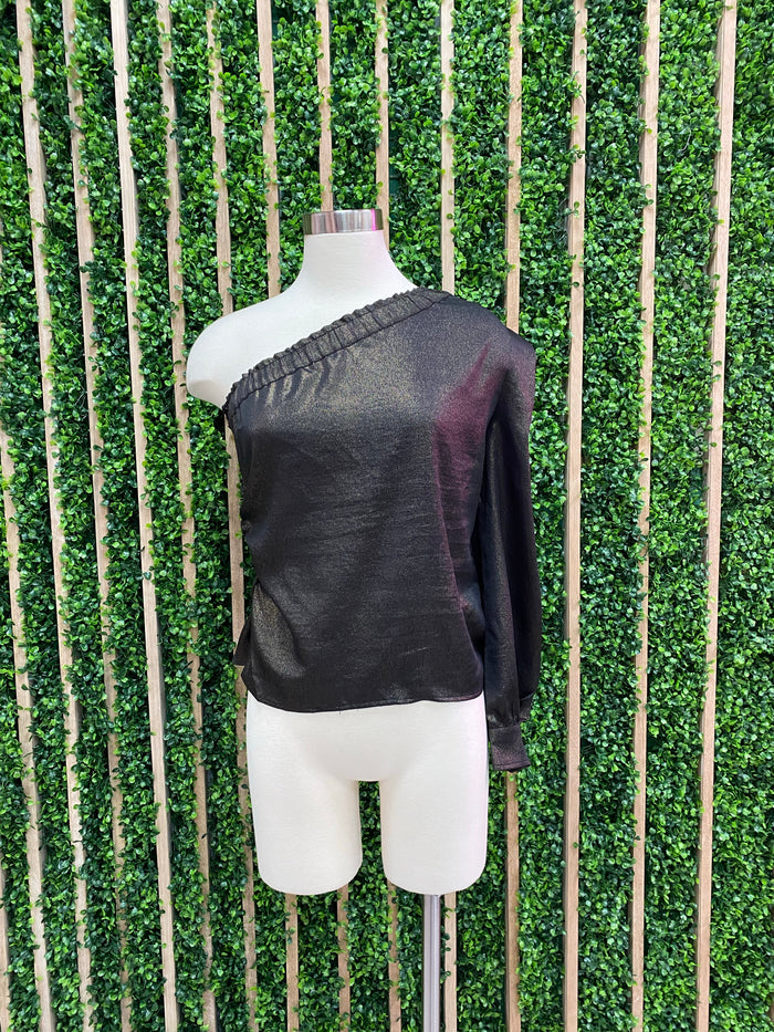Gold Foil One Soulder Top