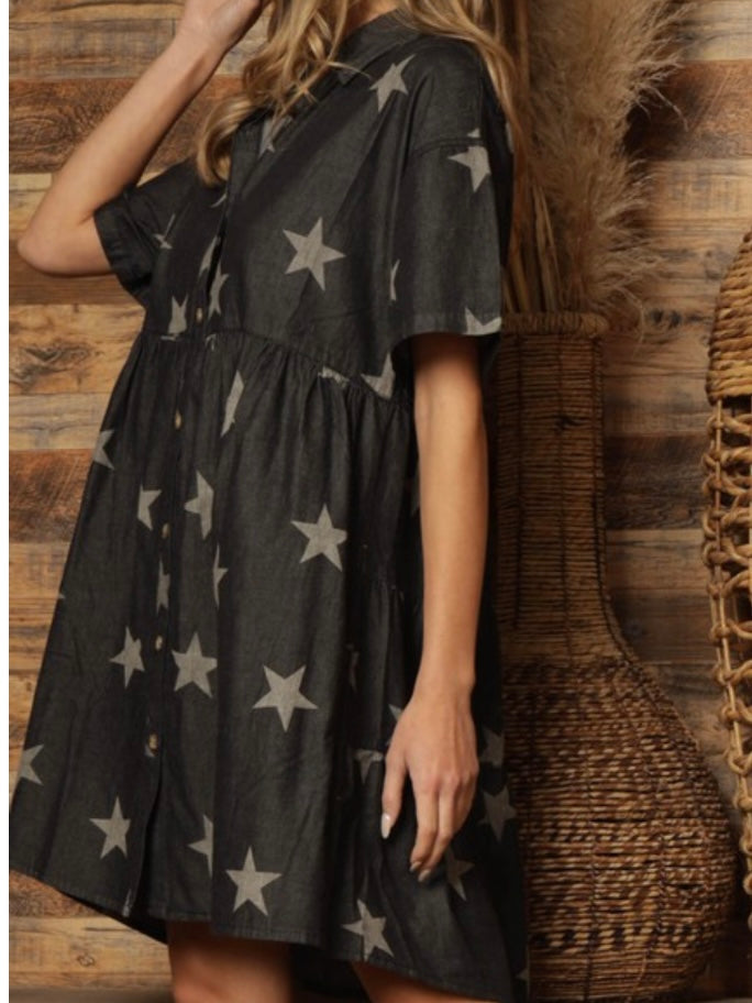 Star Denim Dress