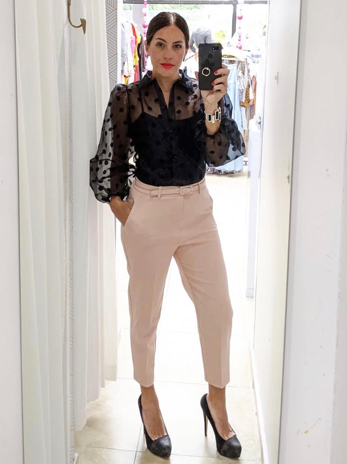 Polka Dot Organza Blouse