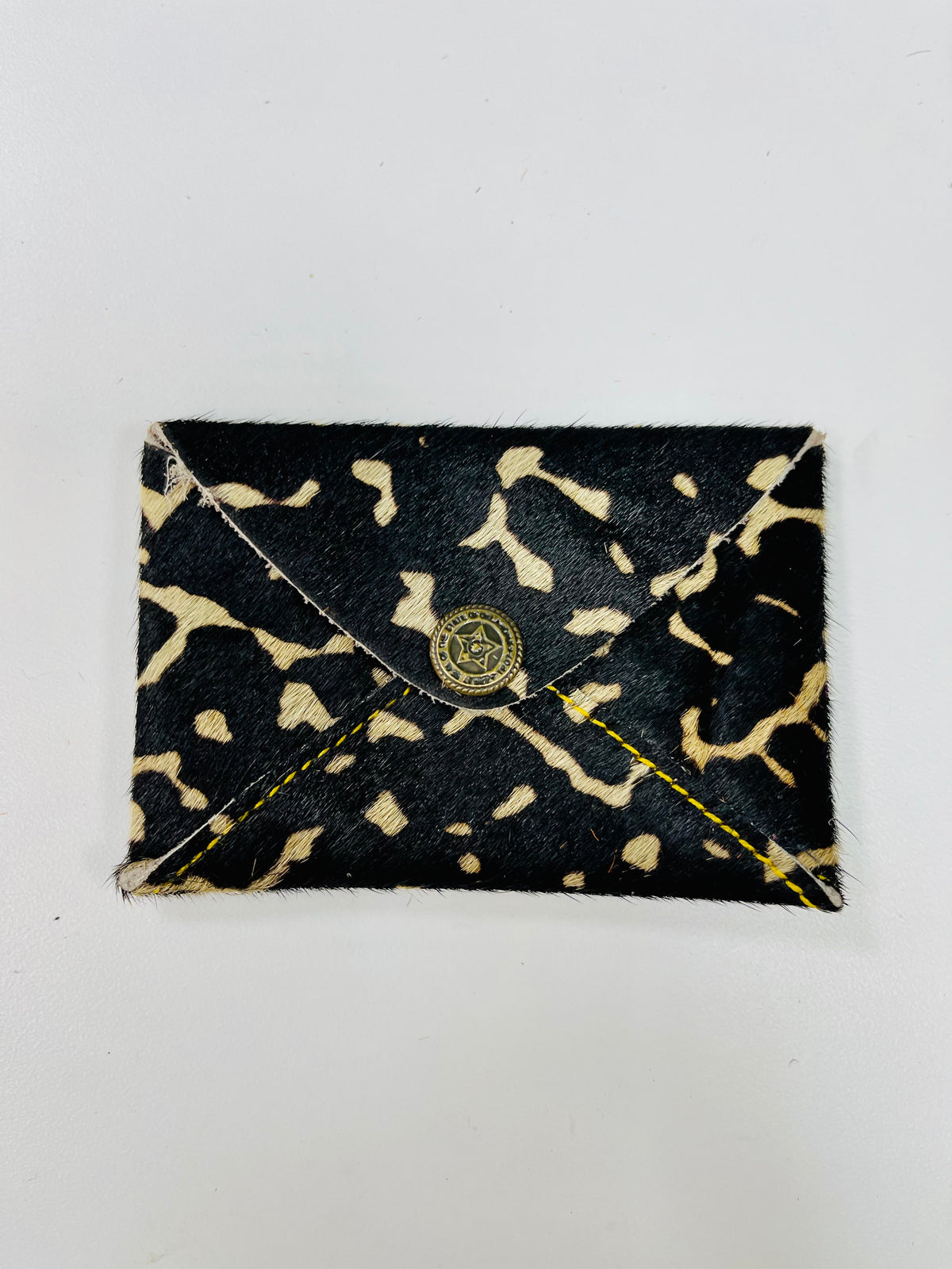 Leather on Hide Business Card Pocket