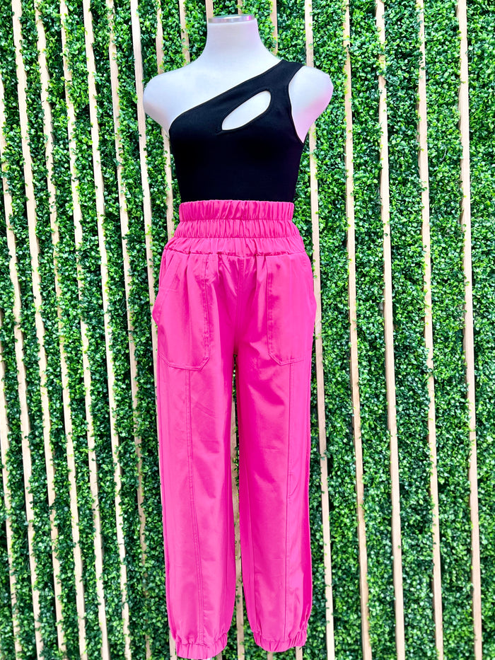 Fuchsia Elasticized Jogger
