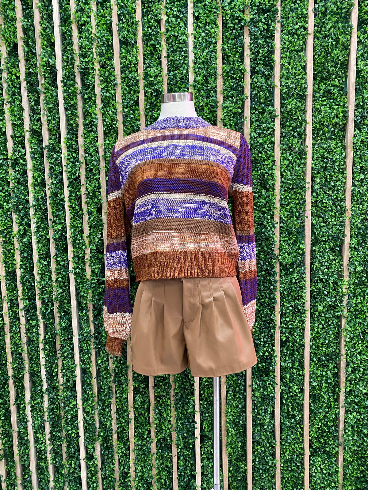 Earth Tones Striped Sweater