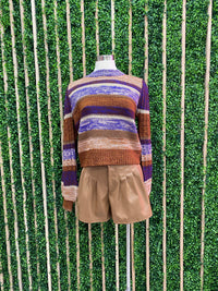 Earth Tones Striped Sweater