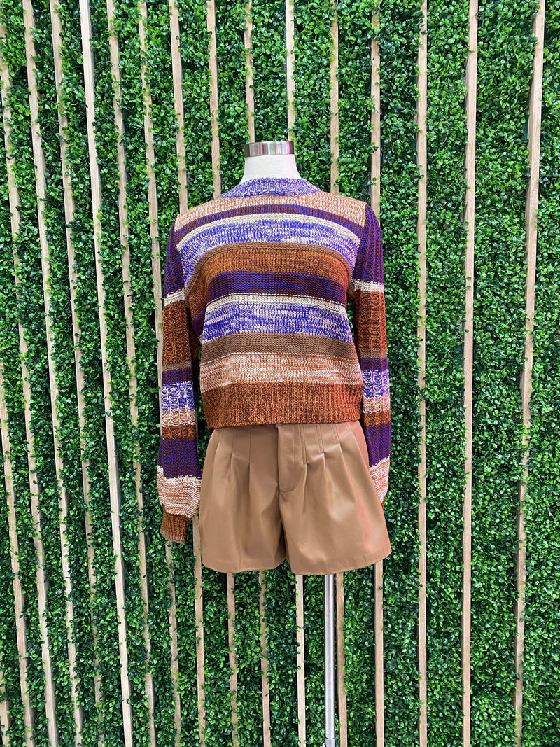 Earth Tones Striped Sweater