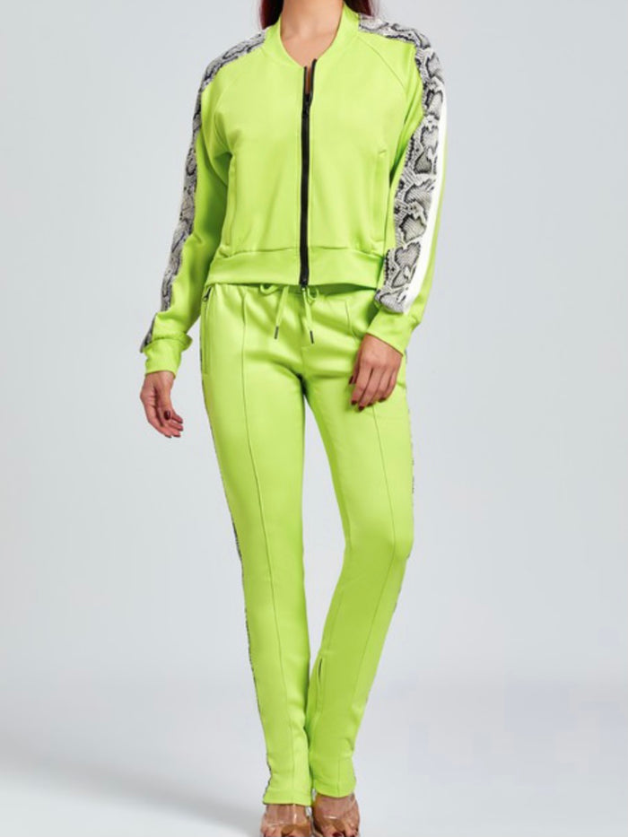 Neon Yellow Jogger Set