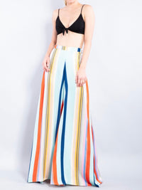 Striped Satin Palazzo