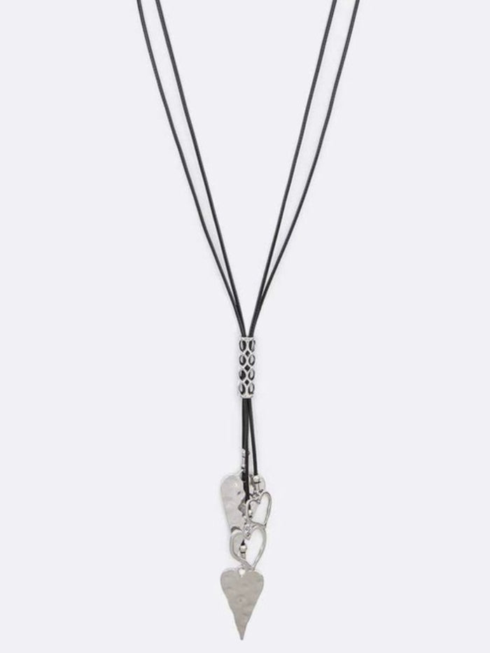Hammered Mix Heart Necklace