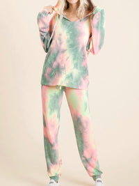 Bright Tie Dye Hoodie Loungewear Set