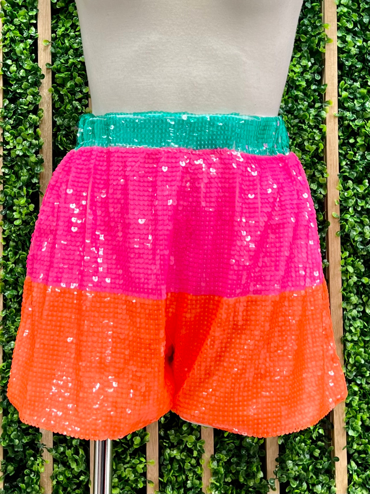 Sequin Block Short