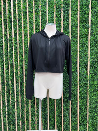 Black Open Zip Jacket