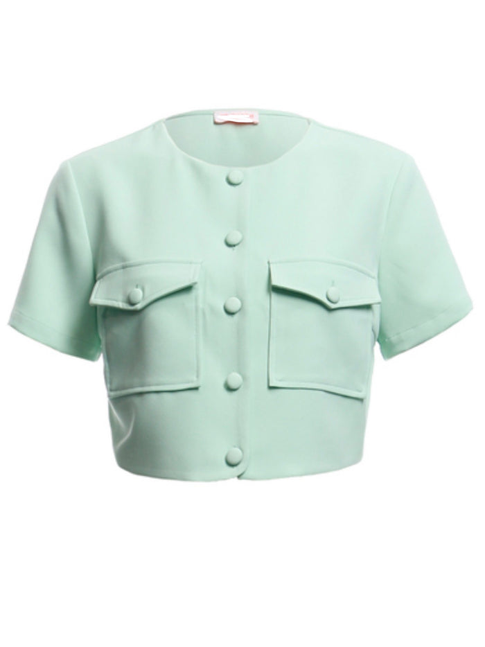 Pocket Detail Crop Top