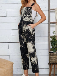 Black Contrast Tie Dye Overall