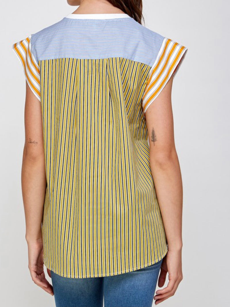 COlor Block Striped Shirt