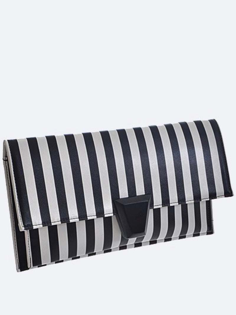 Striped Clutch