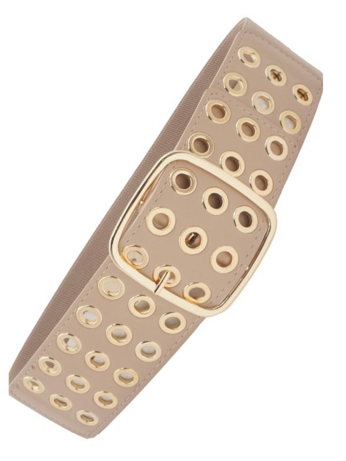 Grommet Detail Elastic Belt