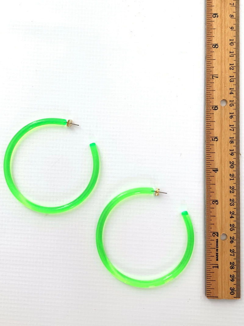 Neon Acrylic Hoops