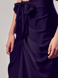 Elegant Front Tie Midi Skirt