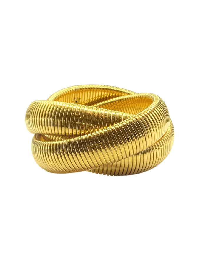Large Gold Cobra Bracelet
