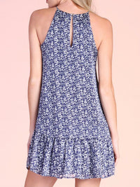 Navy Ditsy Floral Shift Dress